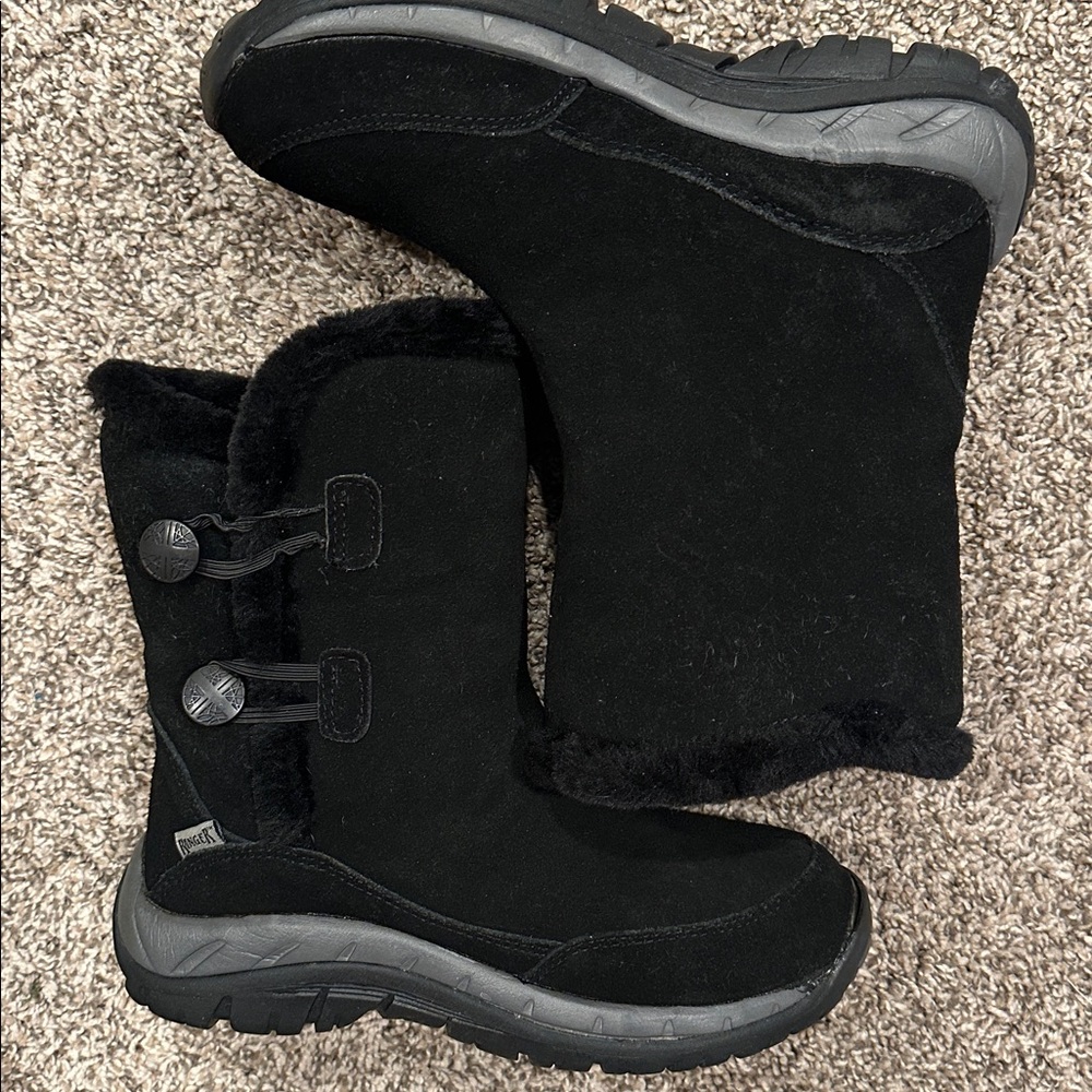 RANGER Black Winter Boots with Fur Lining